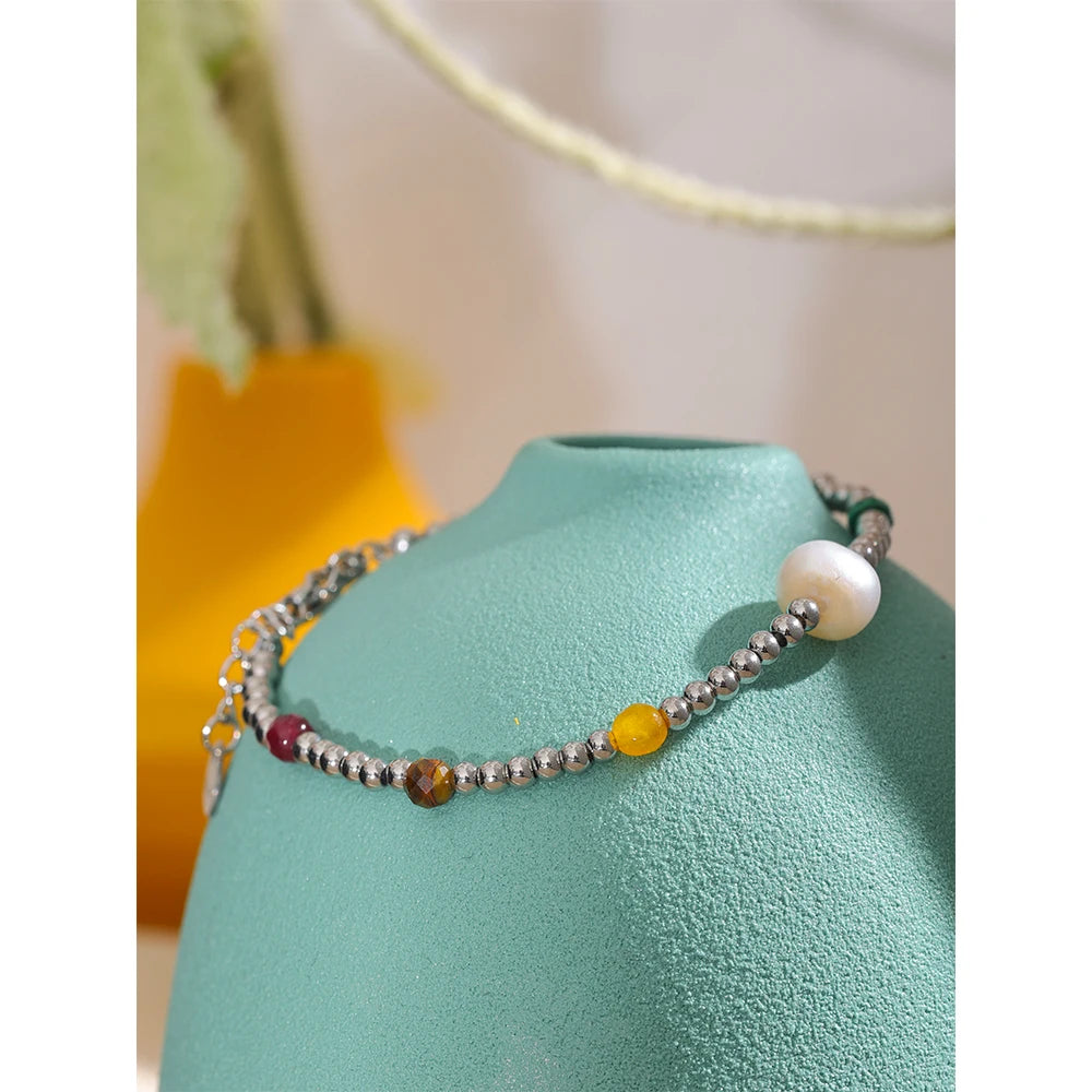 Beaded Bracelet with Multicolor Accents