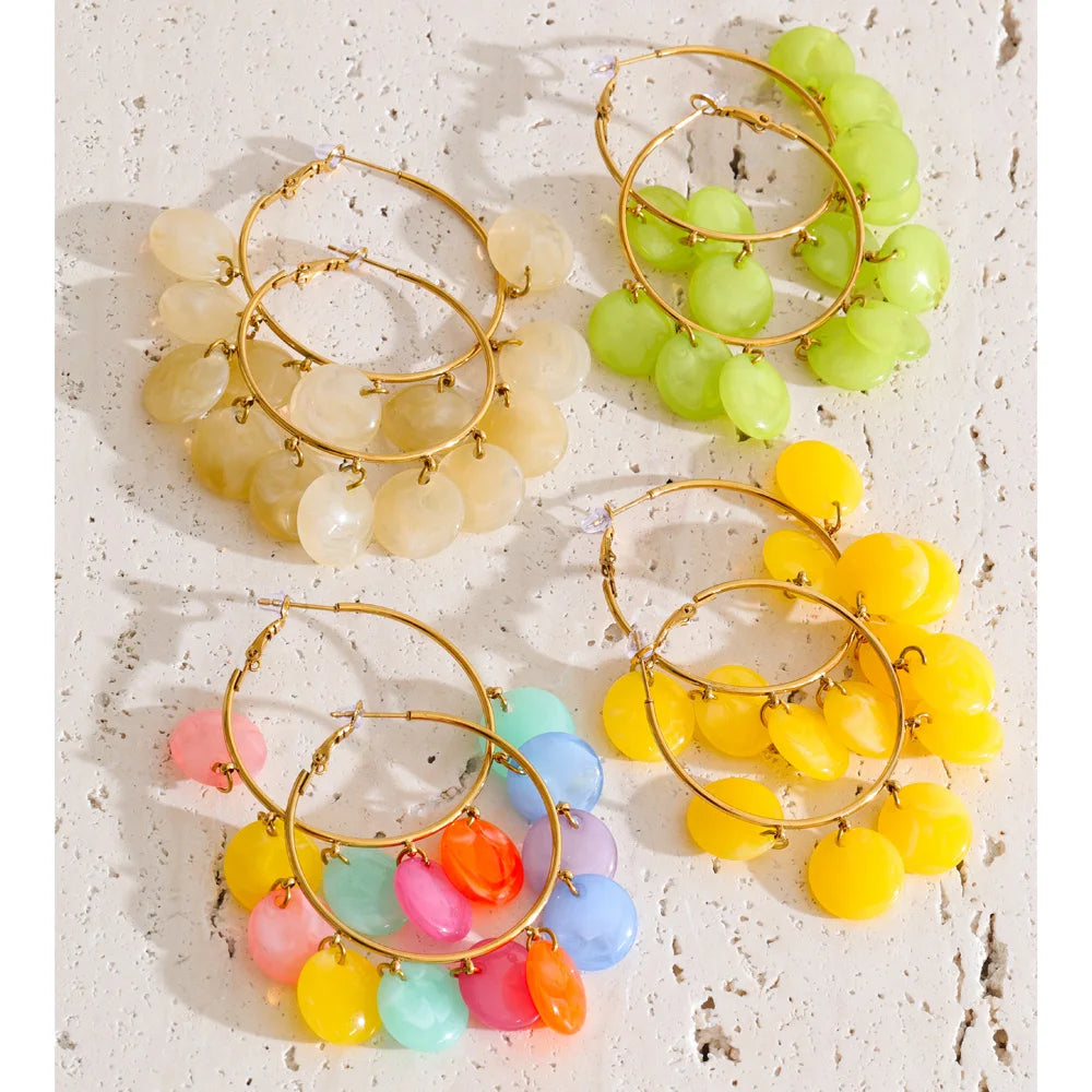 Confetti Hoop Earrings