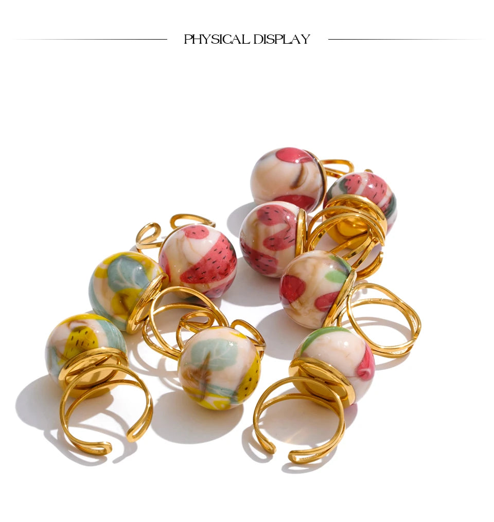 Fruity Charm Rings