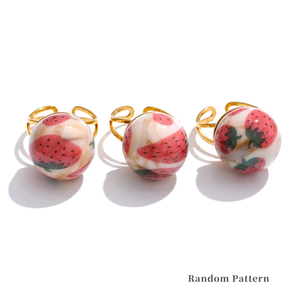 Fruity Charm Rings