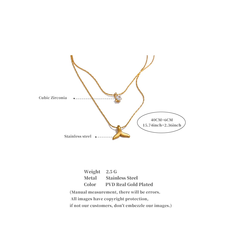 Twin Layer Starfish Necklace