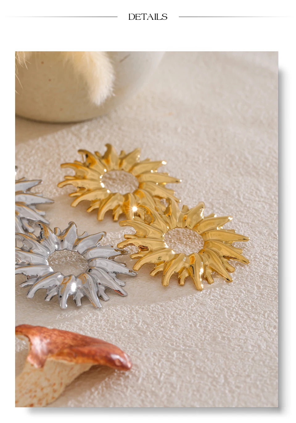 Golden Sunburst Earrings