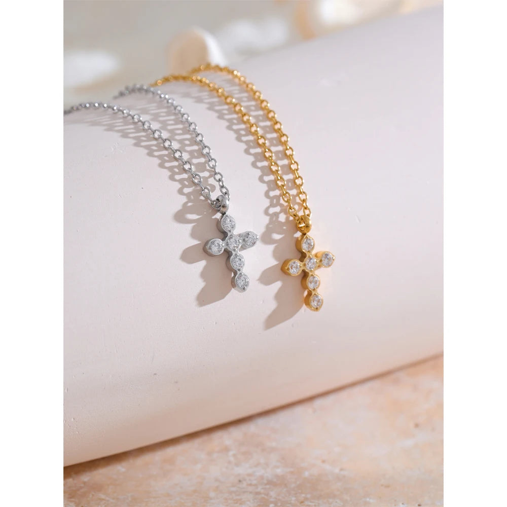 Crystal Cross Necklace