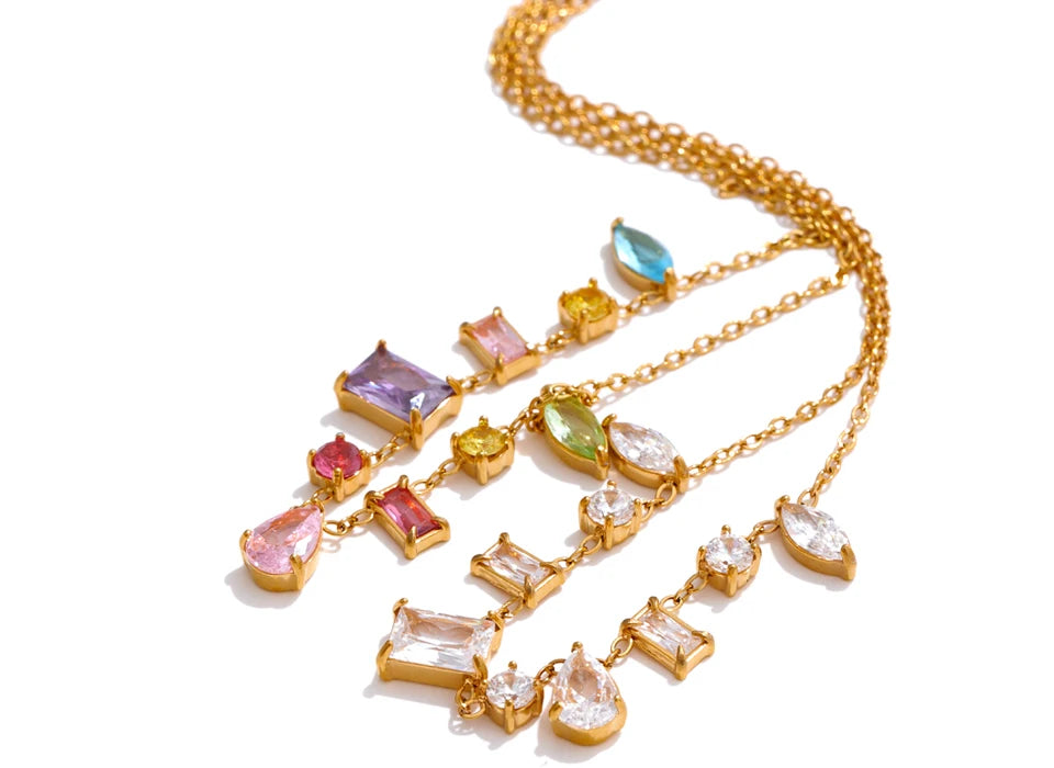 Rainbow Gemstone Necklace