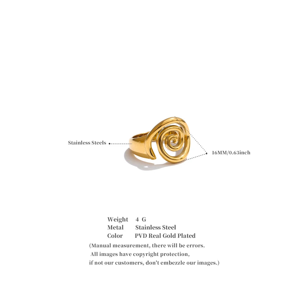 The Golden Swirl Ring