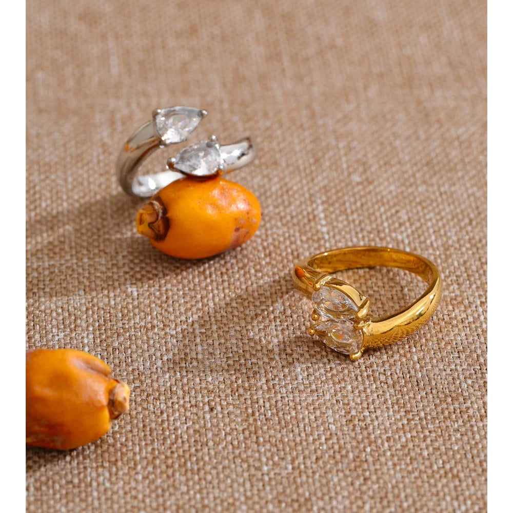 Double Crystal Ring