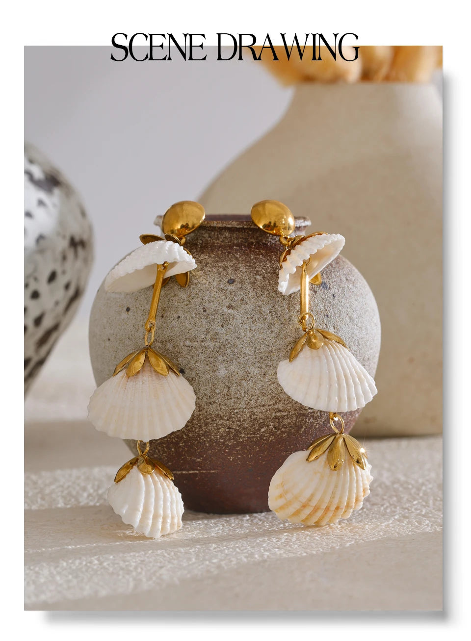 Cascading Shell Earrings
