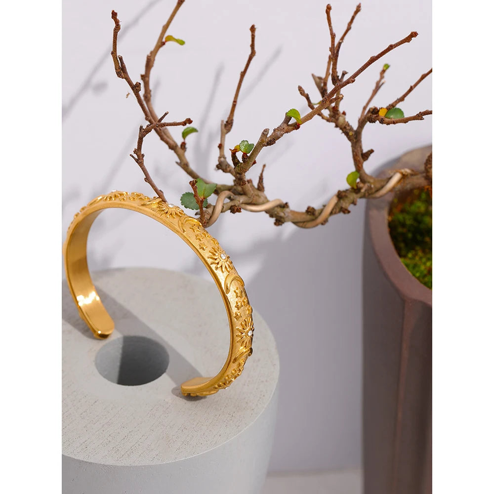 Celestial Moon Cuff Bracelet