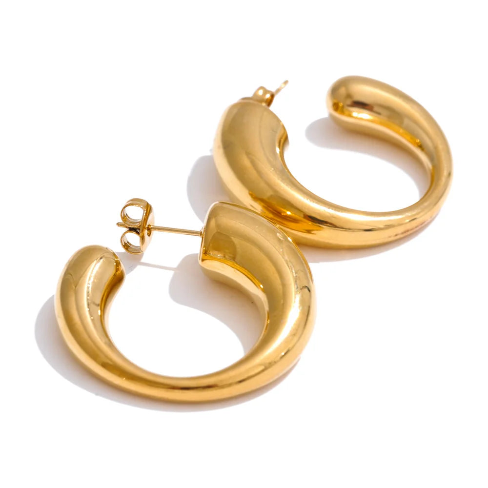 Open Crescent Hoops