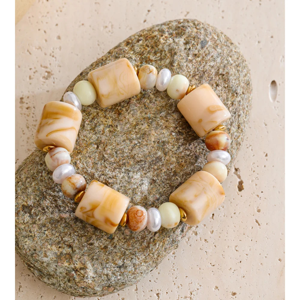 Coastal Pearl & Shell Bracelet