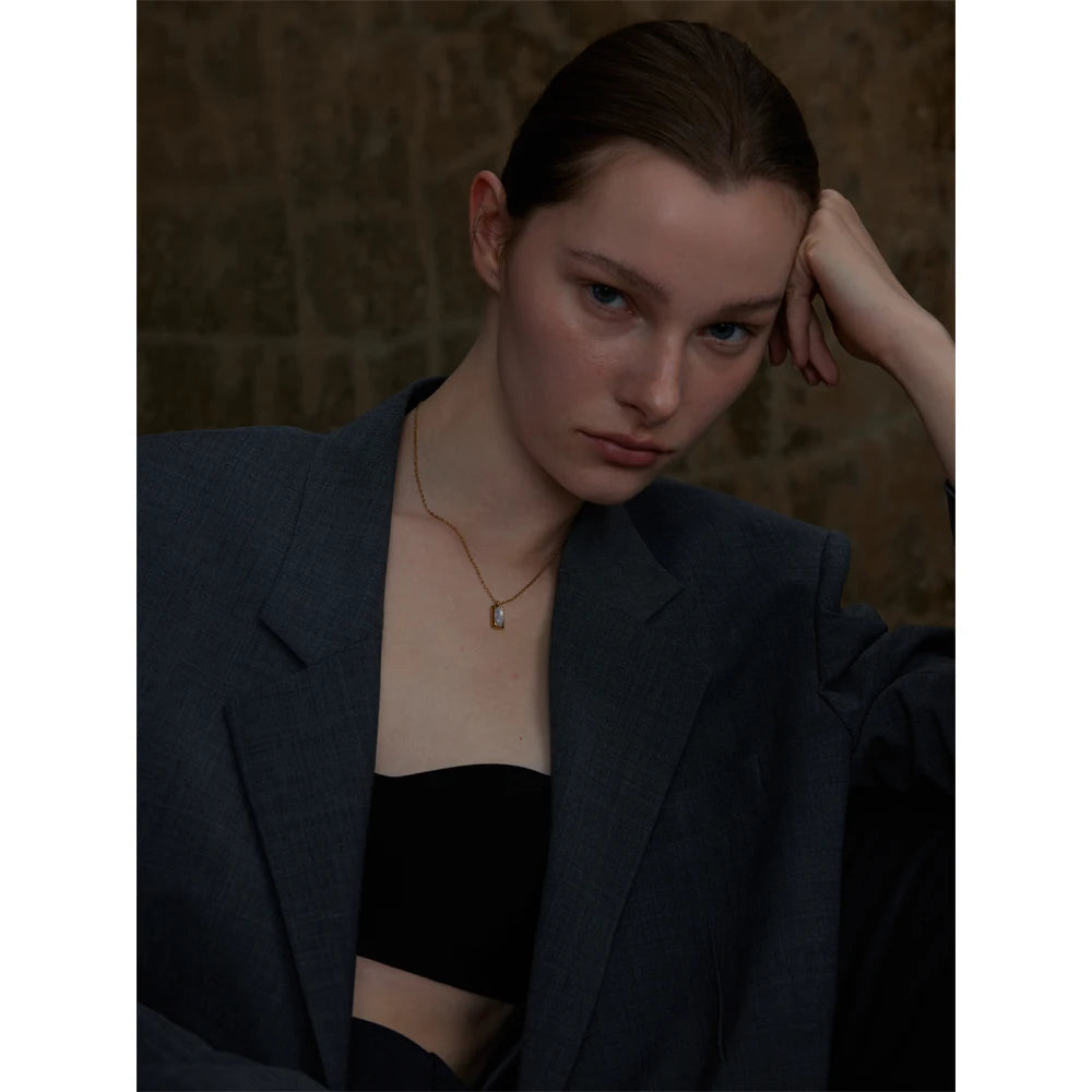 Pearl Bar Pendant Necklace