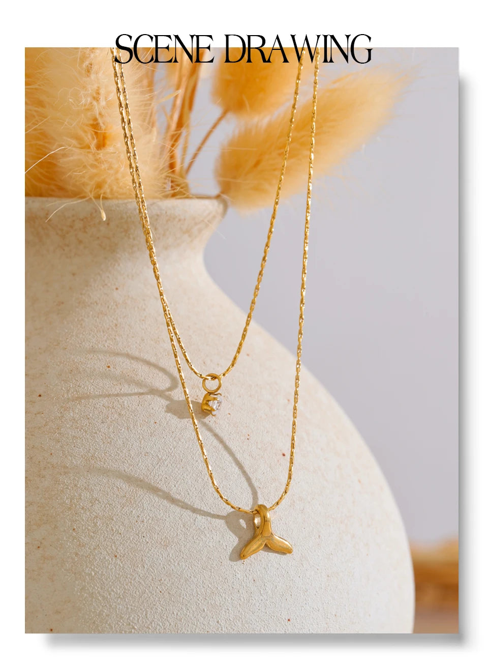 Twin Layer Starfish Necklace