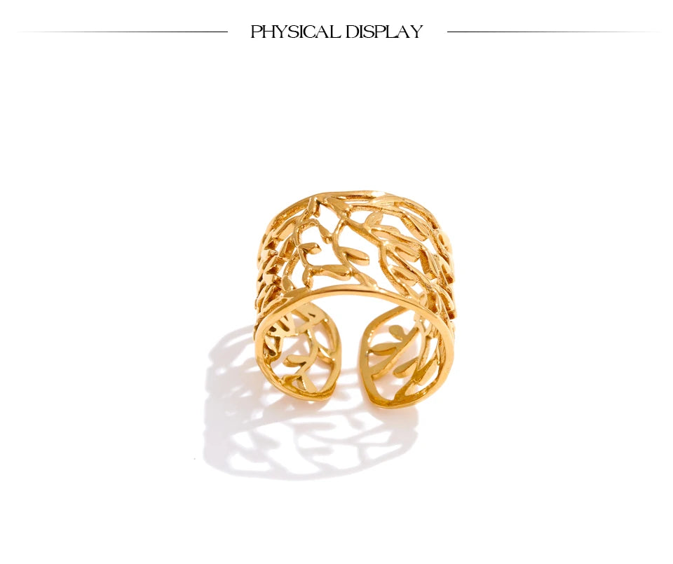 Golden Lace Statement Ring