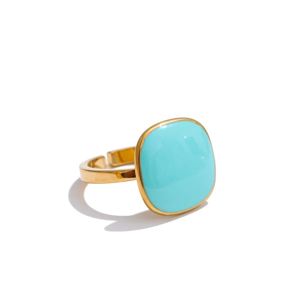 Pastel Stone Ring Set