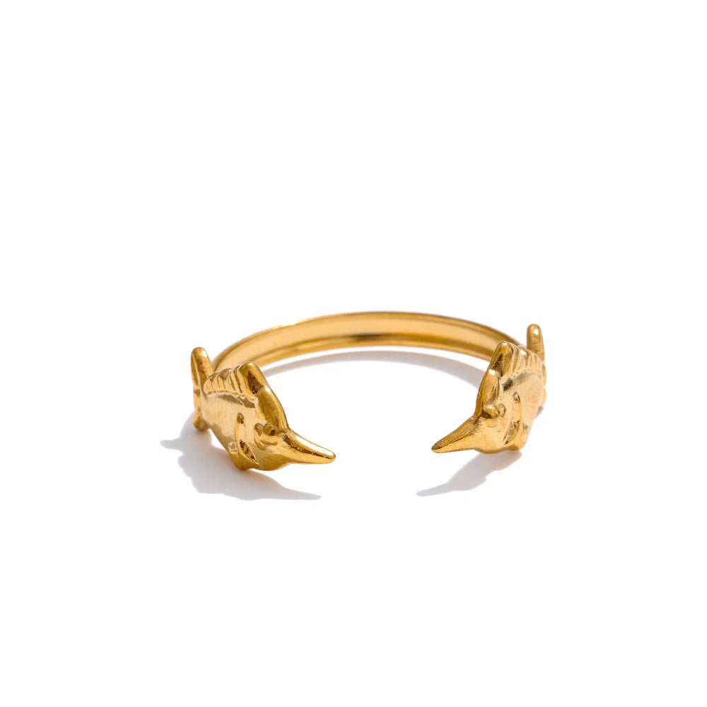 Adjustable Shell Open Ring