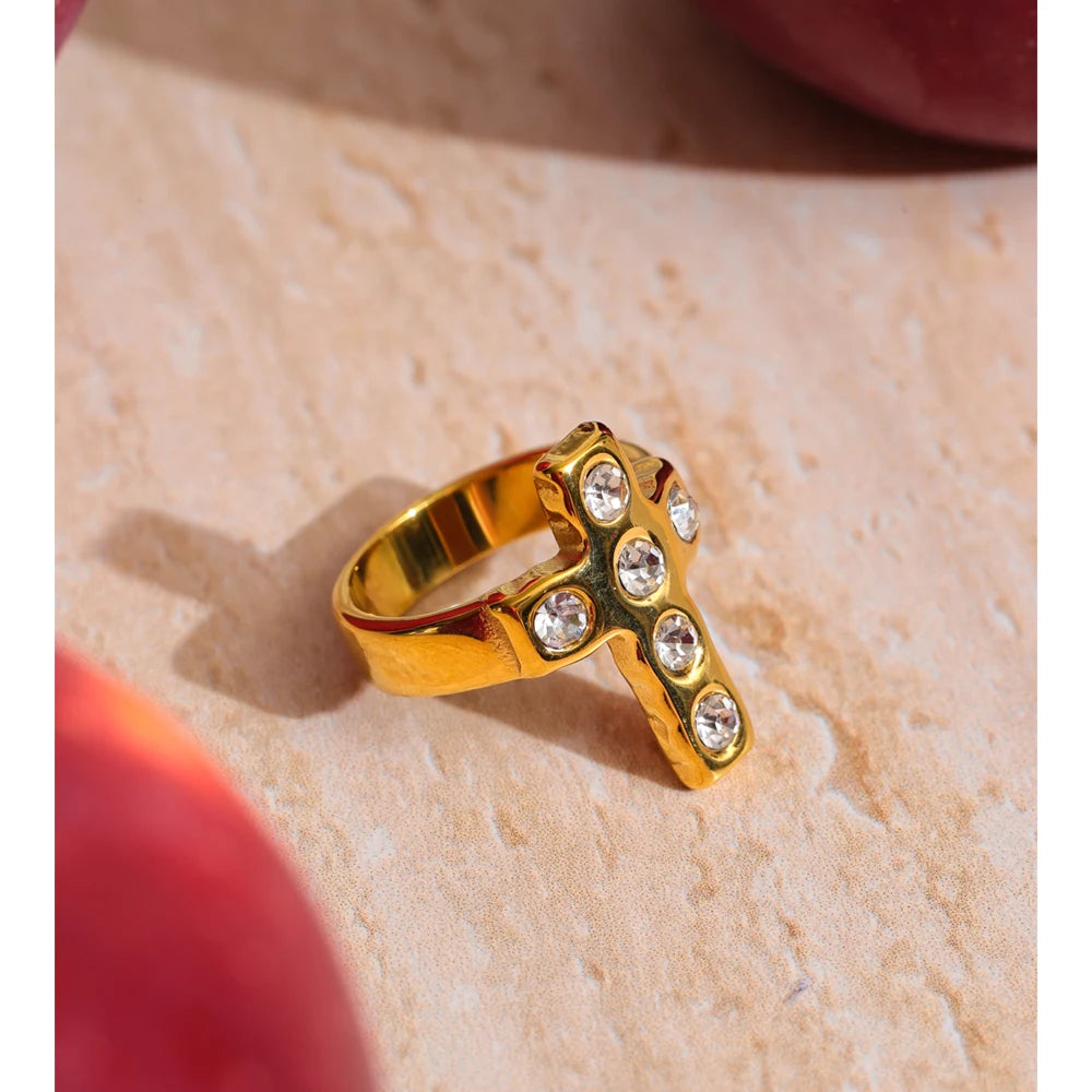 Pavé Cross Ring