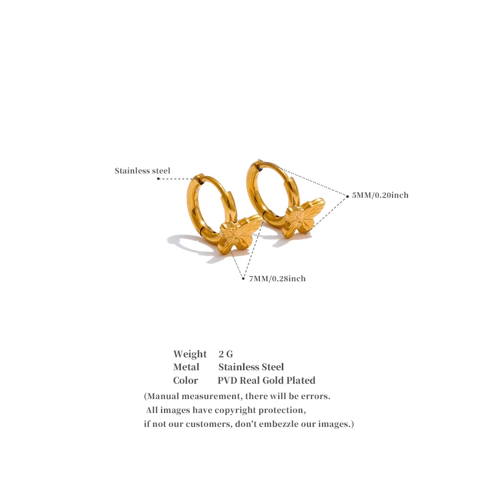 Butterfly Hoop Earrings