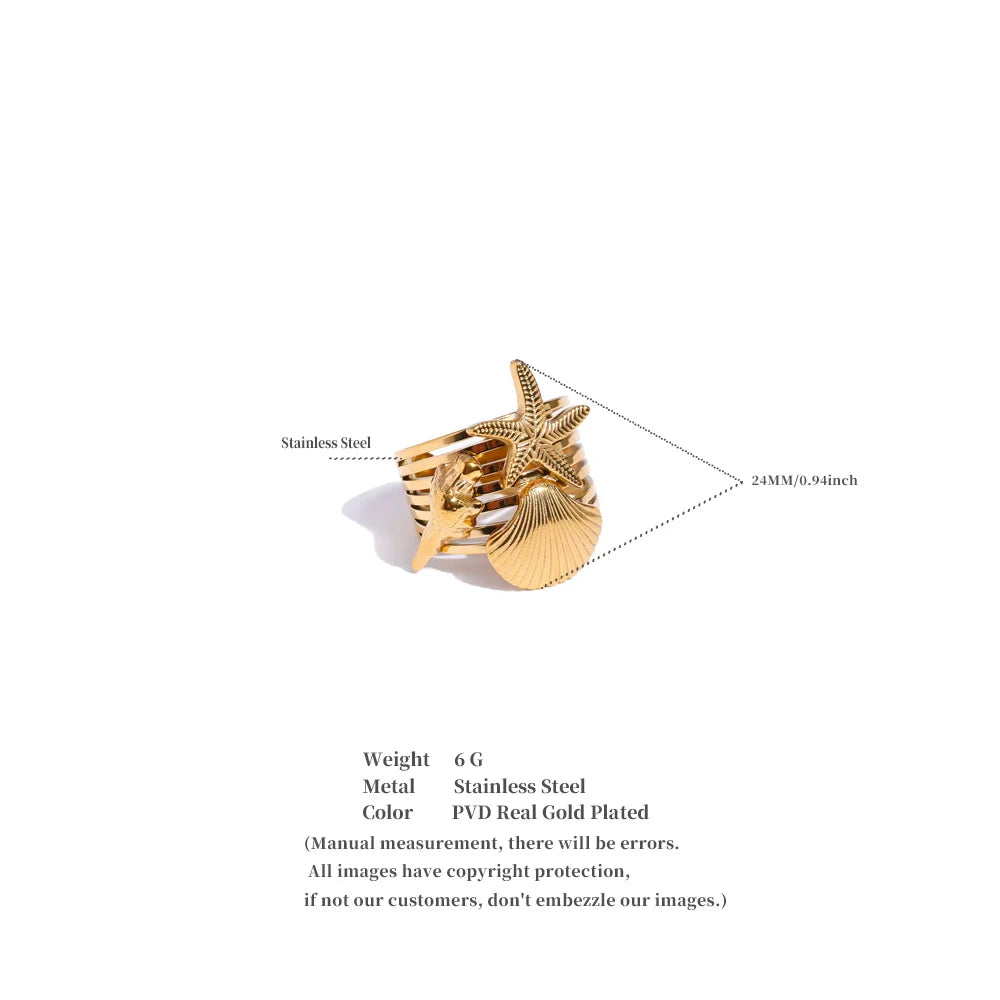 Starfish Statement Ring