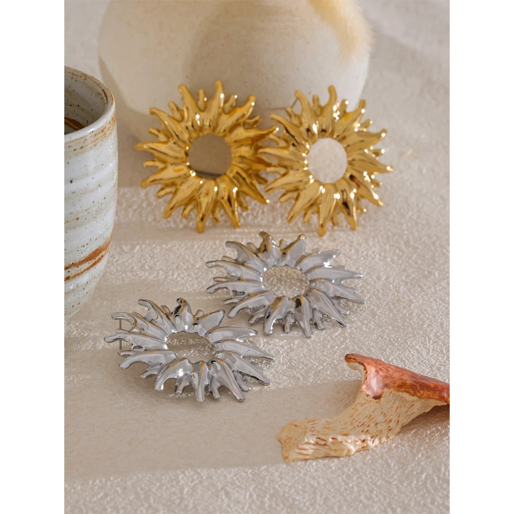 Golden Sunburst Earrings