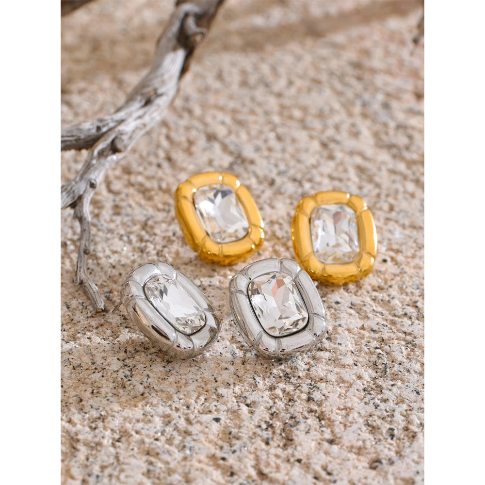 Framed Crystal Necklace &amp; Stud Set