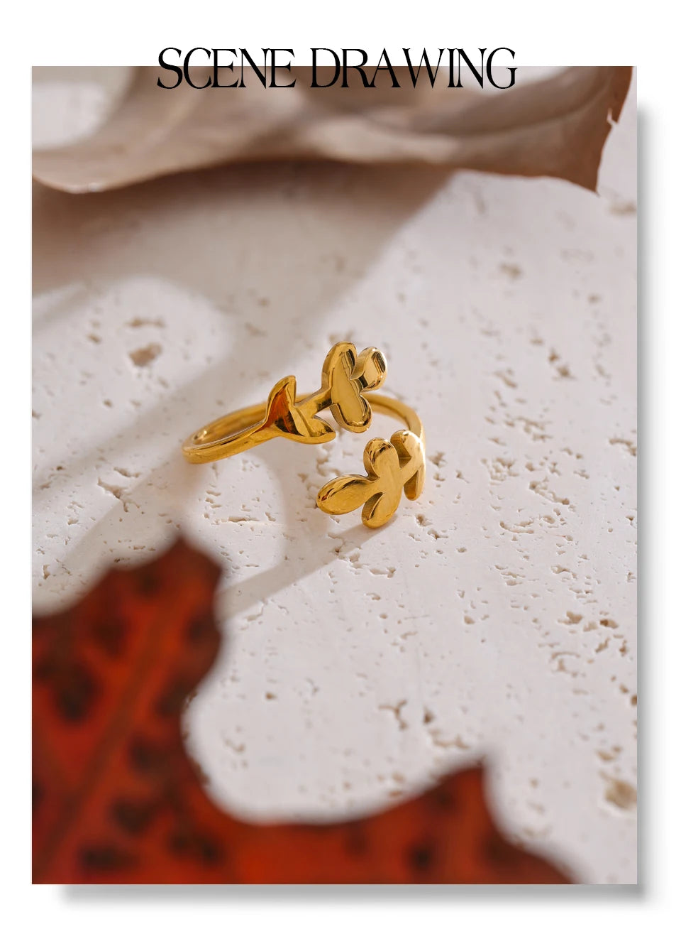 Double Clover Open Ring