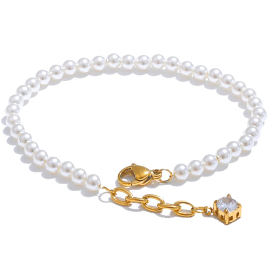 Pearl Charm Bracelet