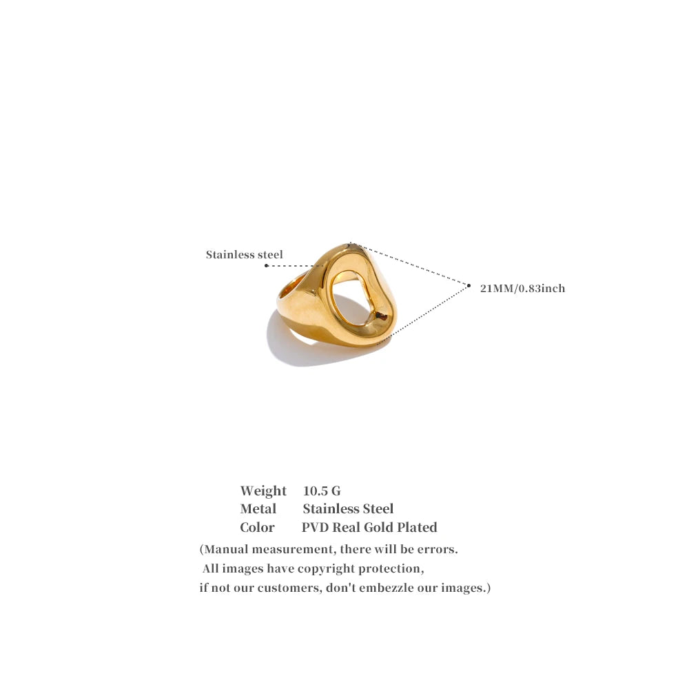 Golden Luxe Geometric Party Ring