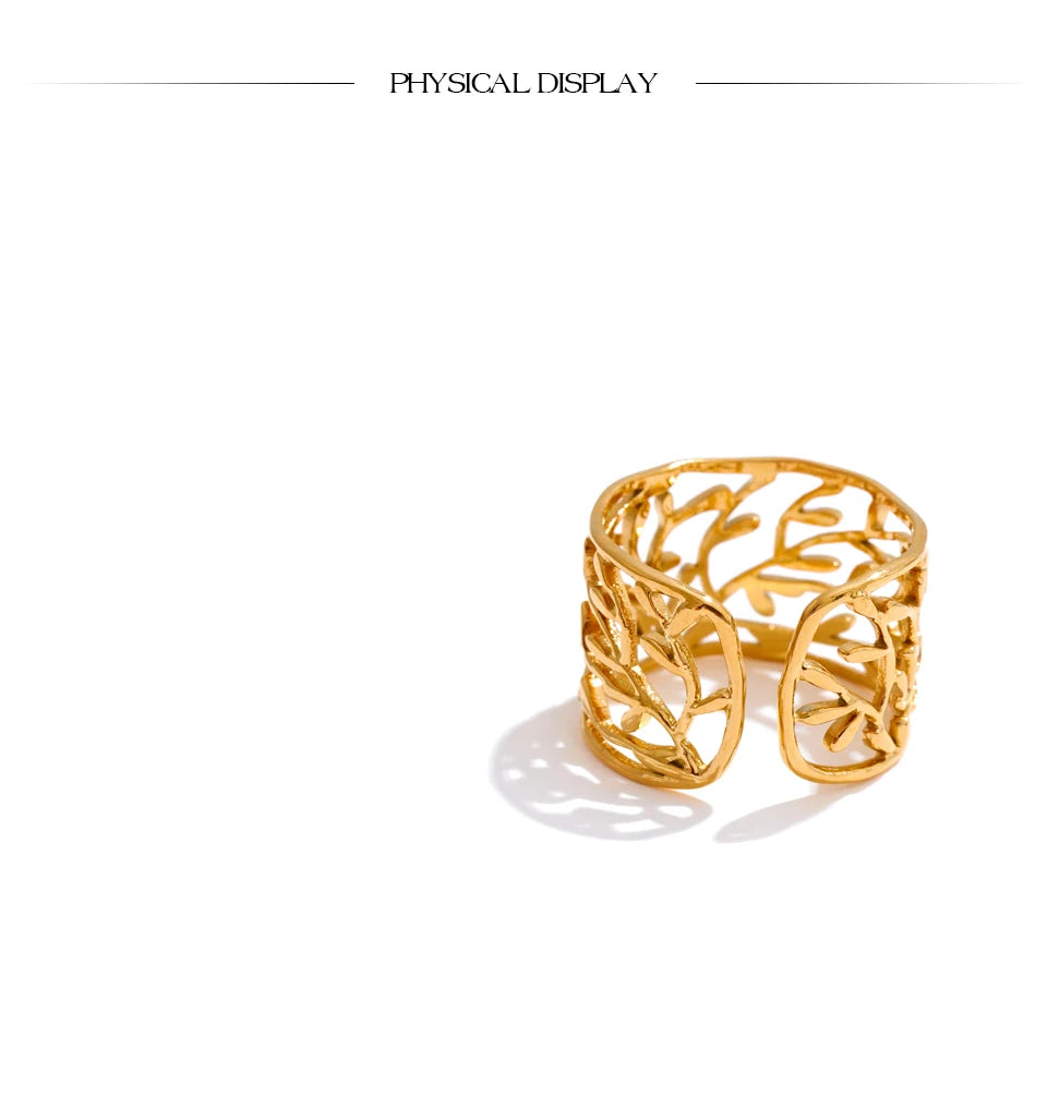Golden Lace Statement Ring