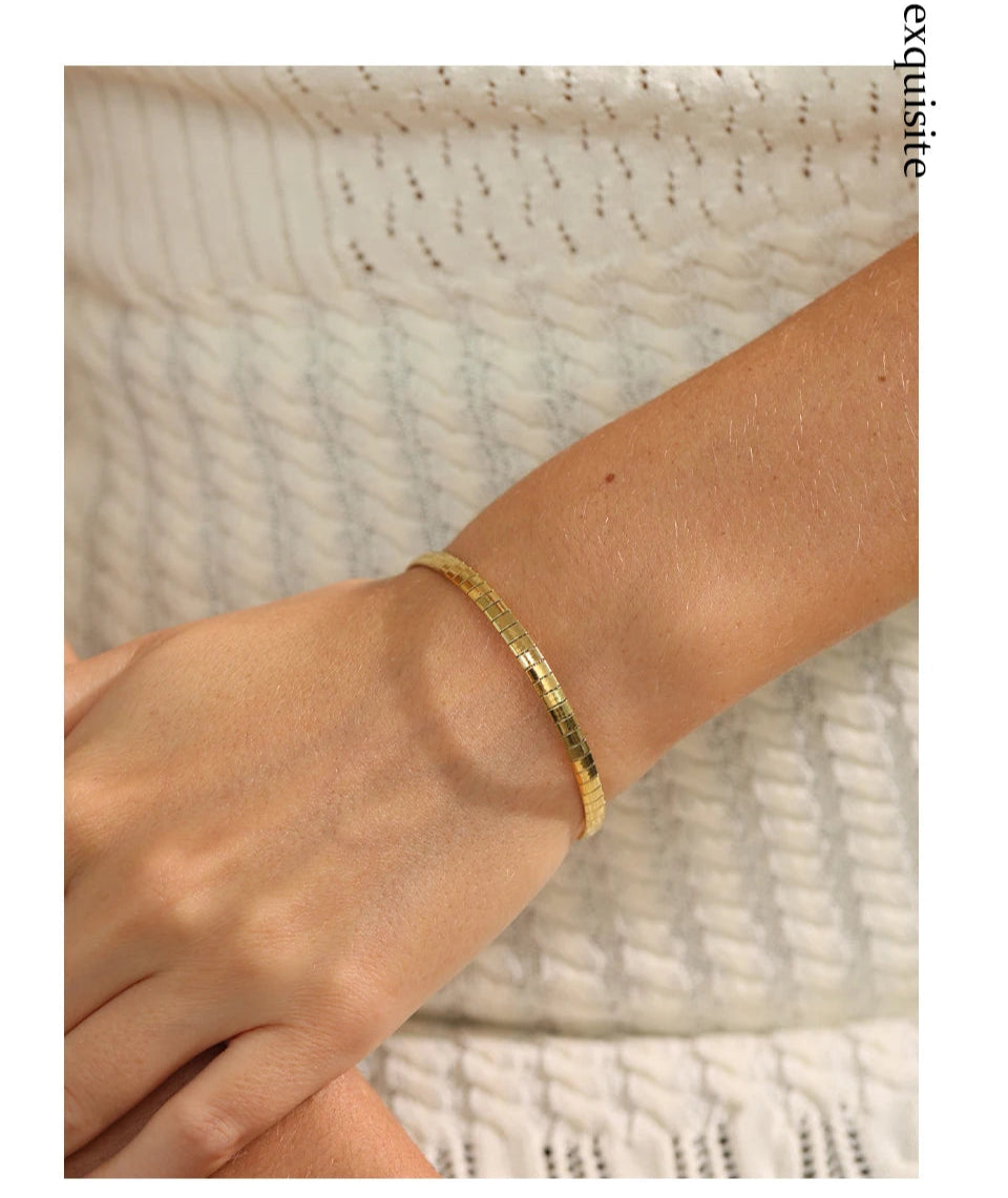 Geometric Gold Bracelet