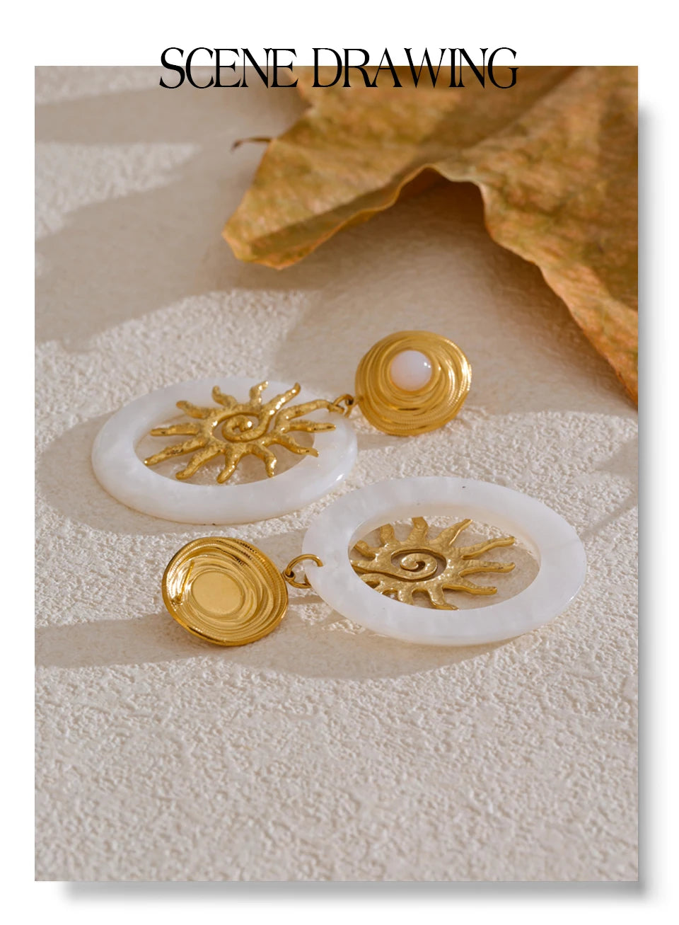 Sun & Pearl Earrings