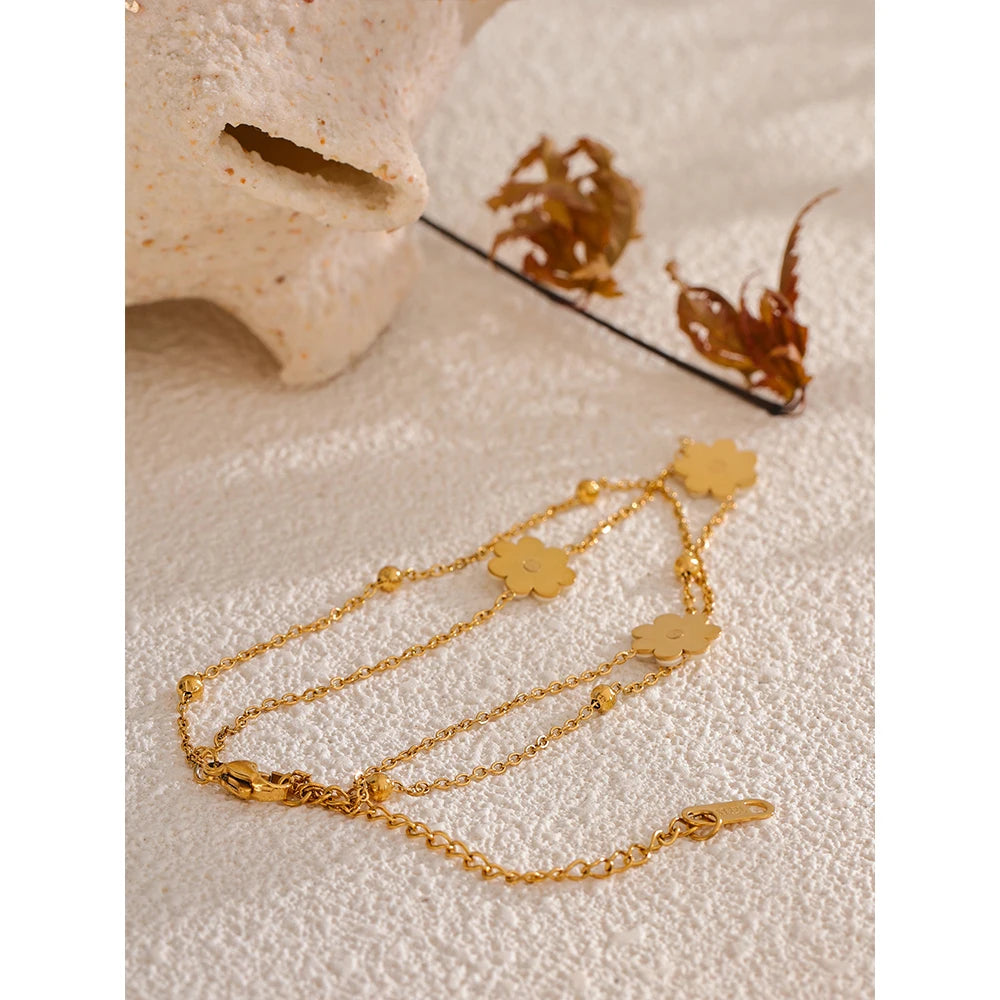 Double Layer Charm Anklet
