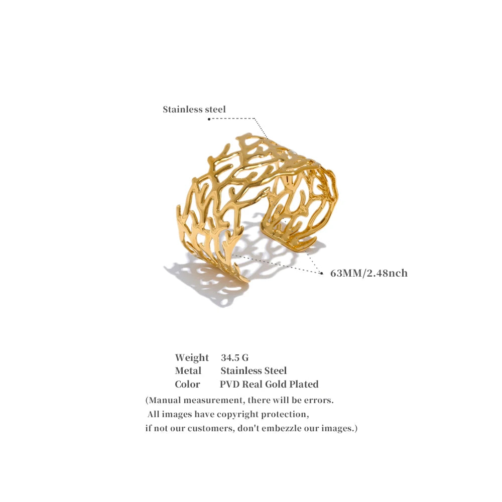 Golden Reef Cuff Bracelet