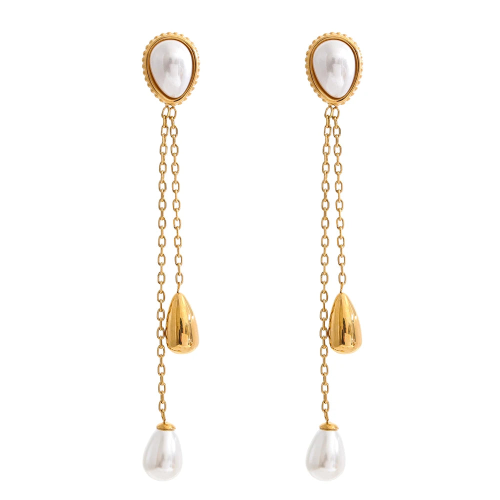 Elegant Drop Chain Earrings