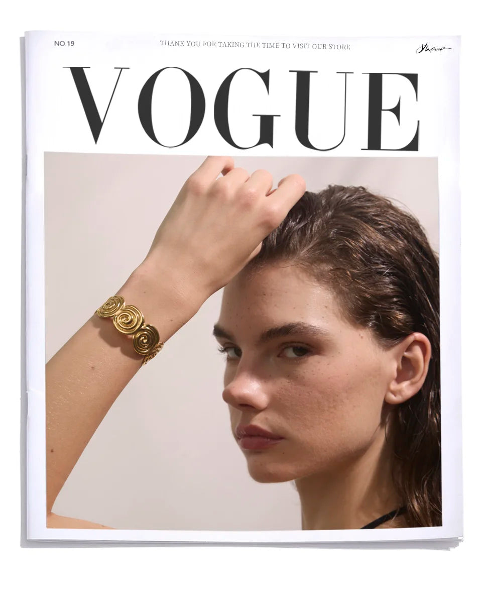 Spiral Gold Cuff Bracelet