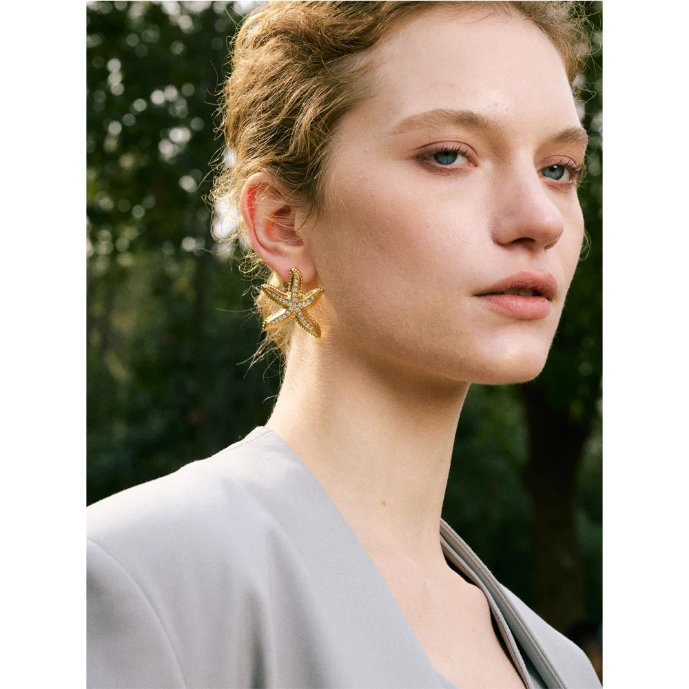 Pearl Star Earrings