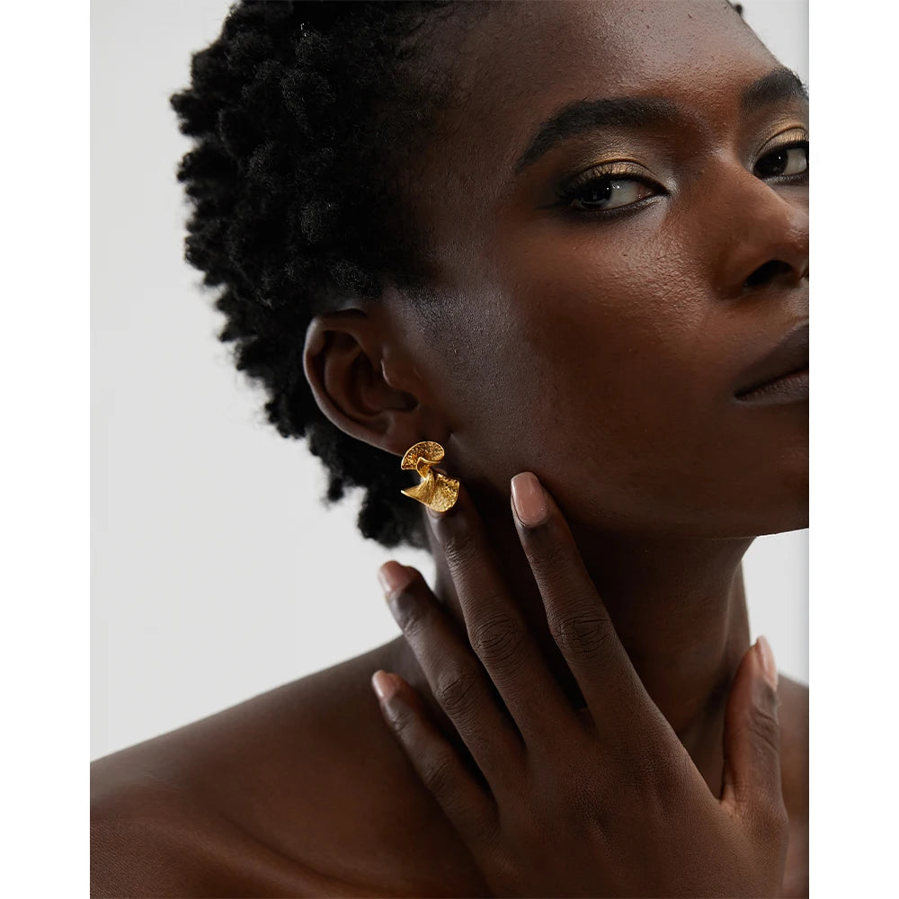 Abstract Fan Earrings
