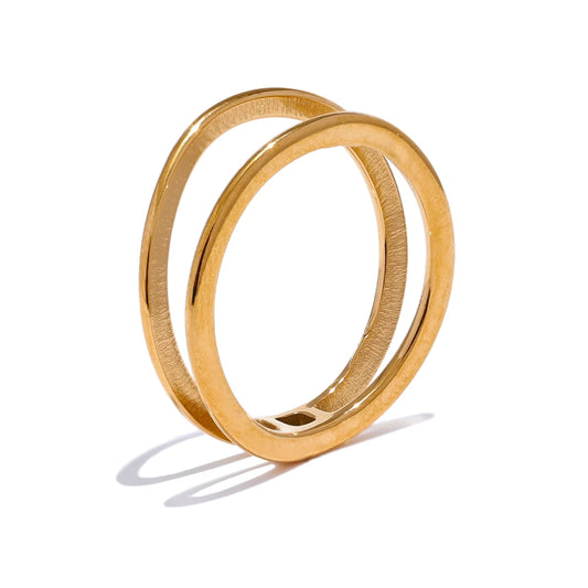 Double-Line Oval Ring