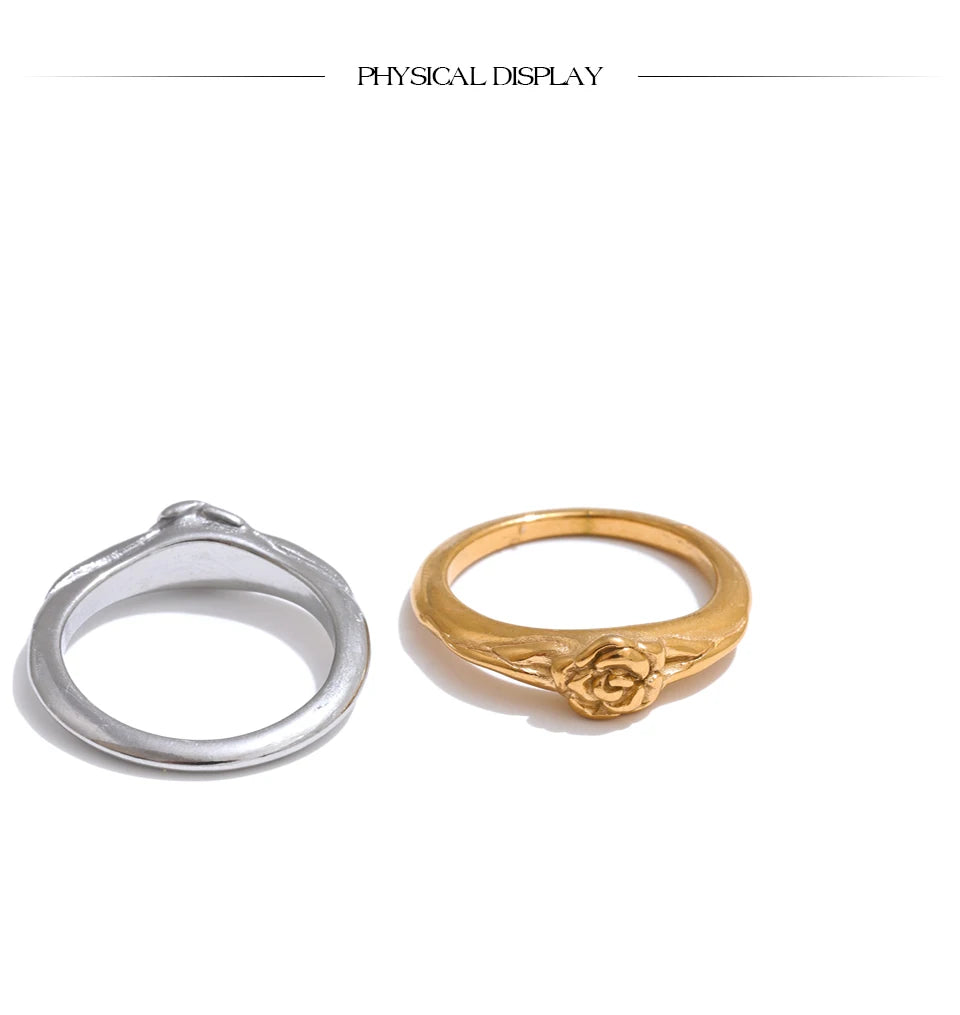 Rose Detail Gold  ring