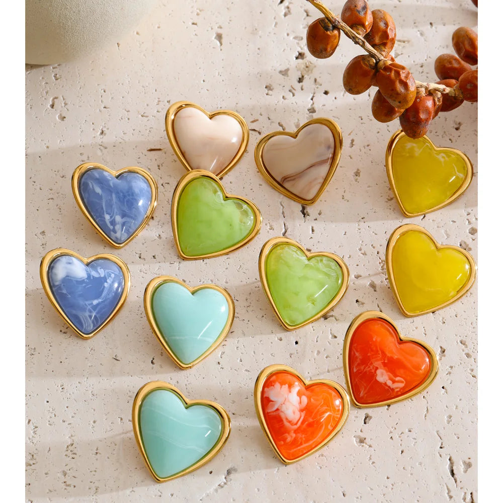 Heart Stud Earrings