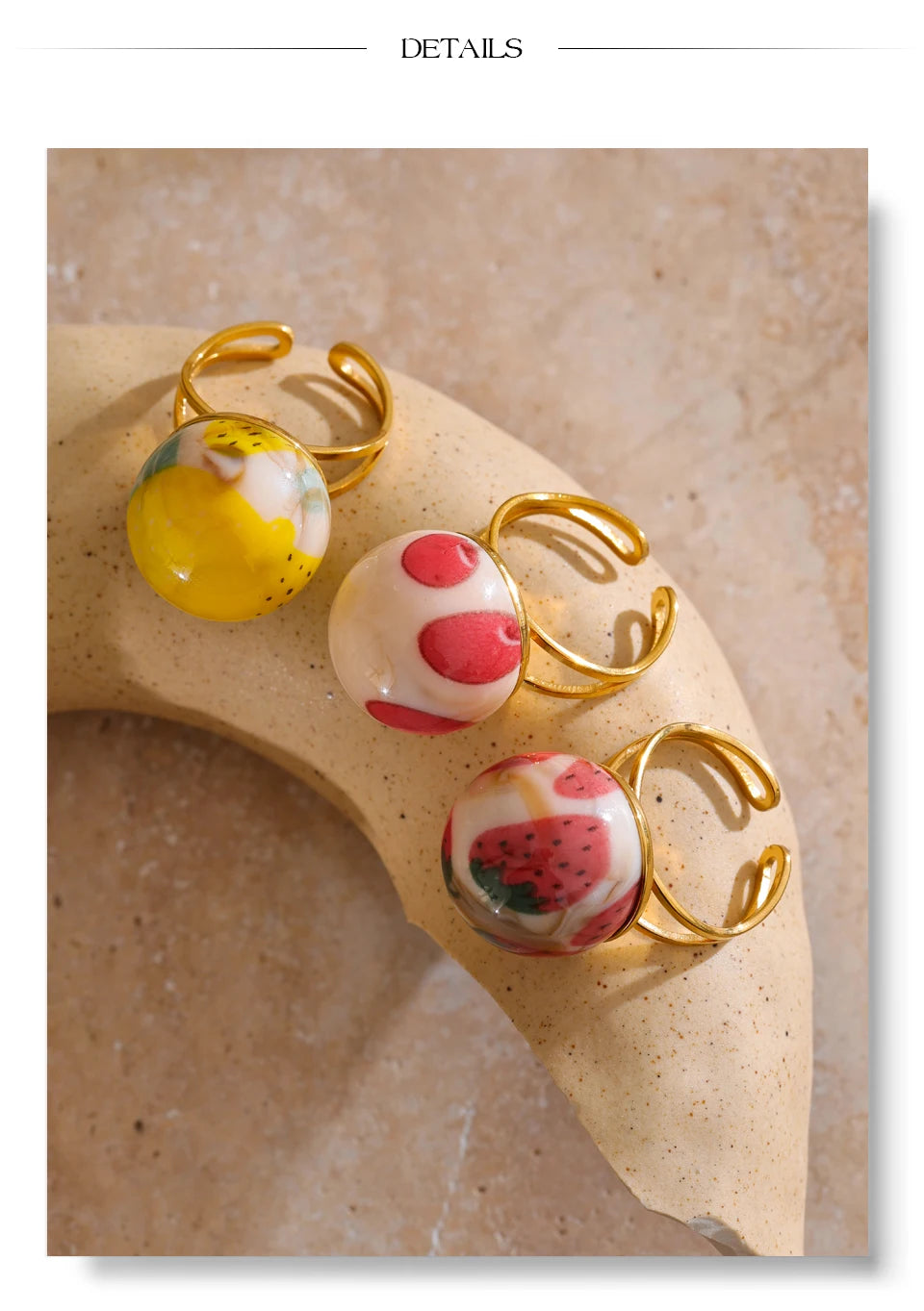 Fruity Charm Rings
