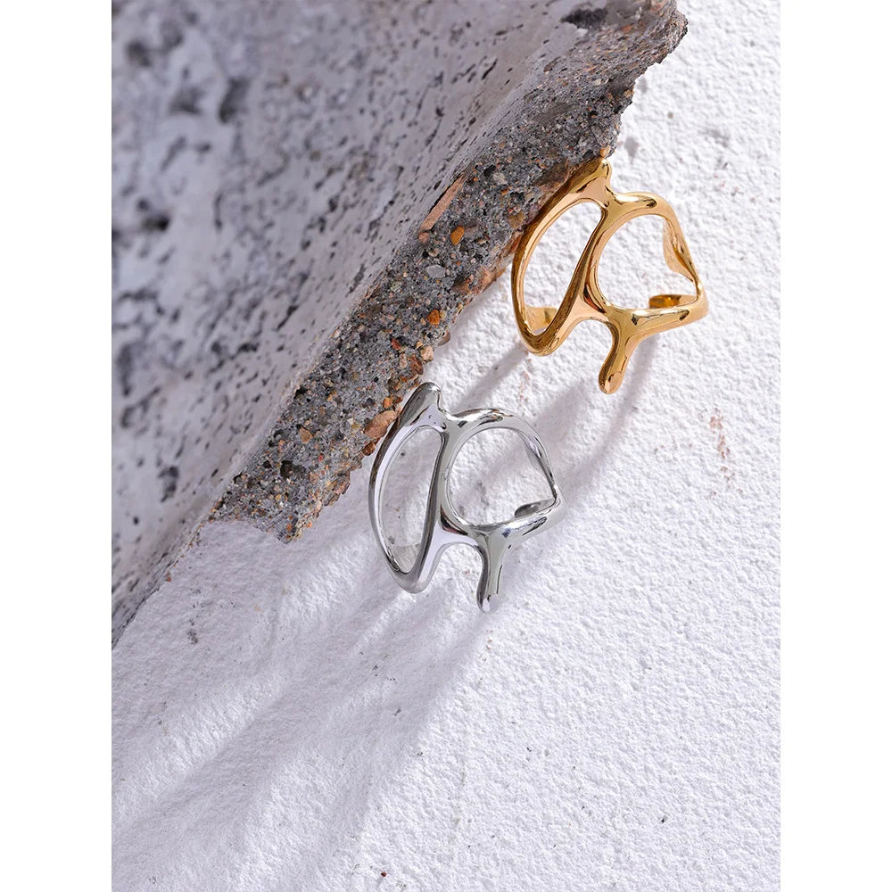 Modern Art Open Cuff Ring