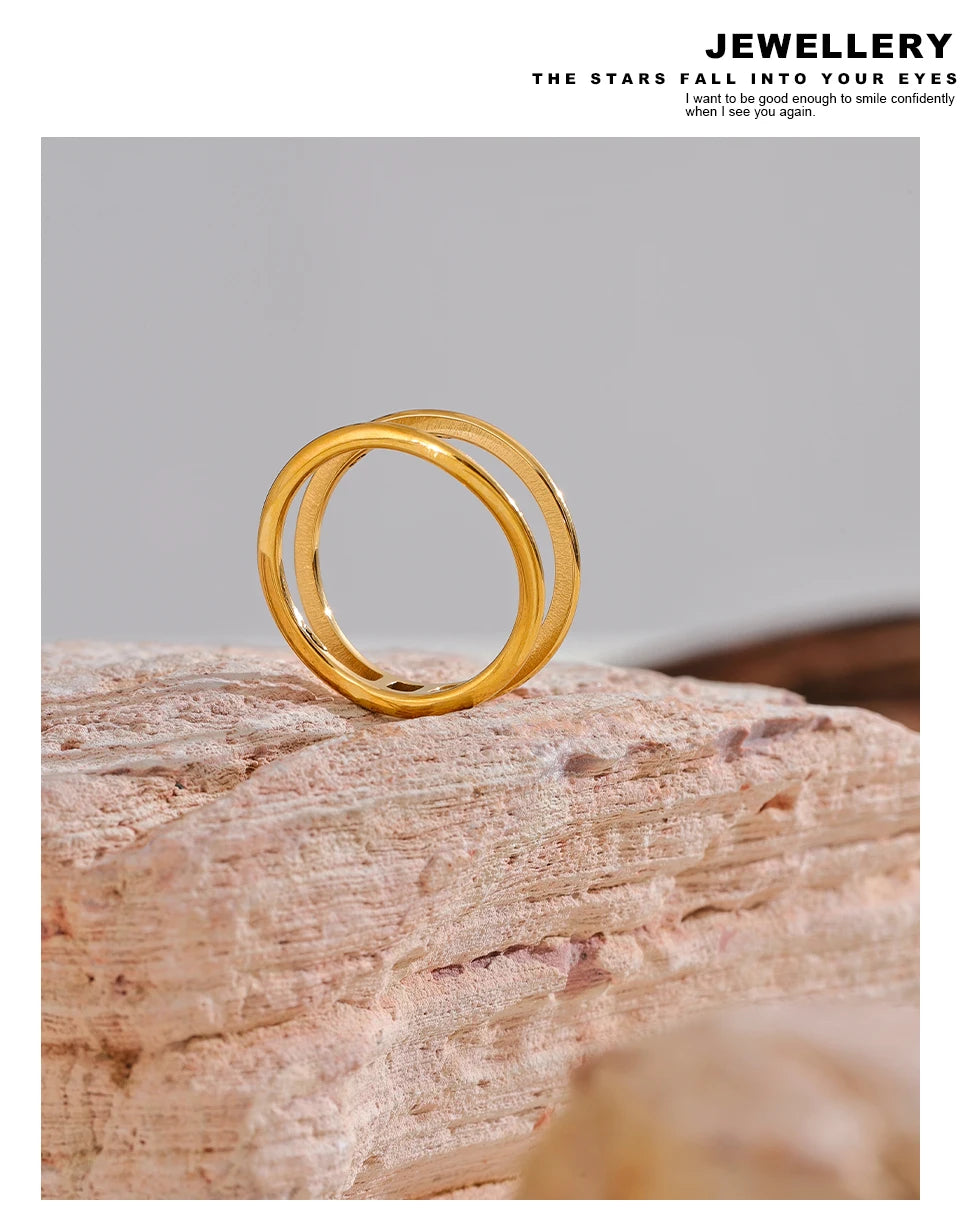 Double-Line Oval Ring