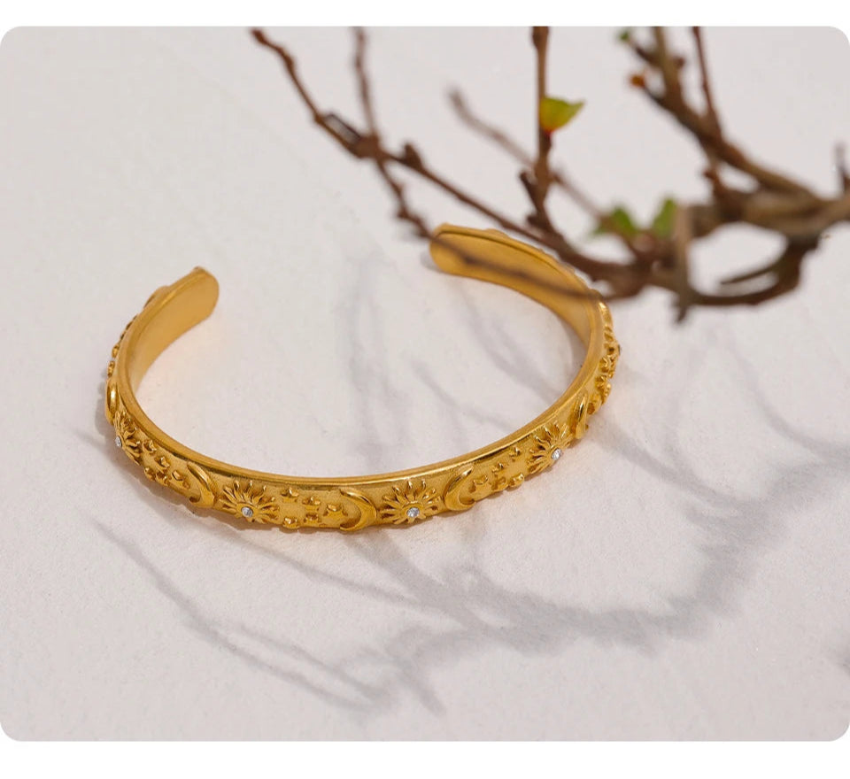 Celestial Moon Cuff Bracelet