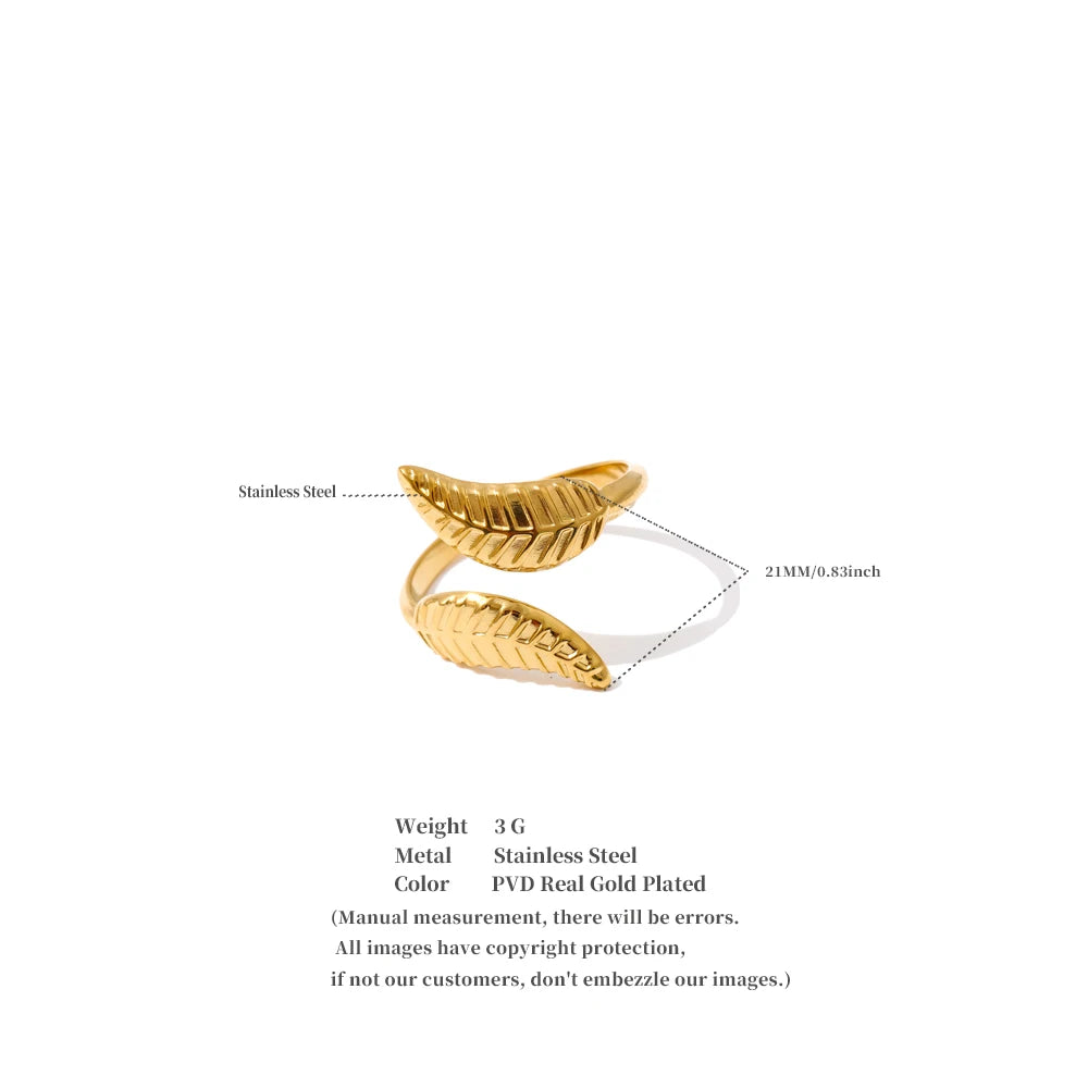 Golden Leaf Ring
