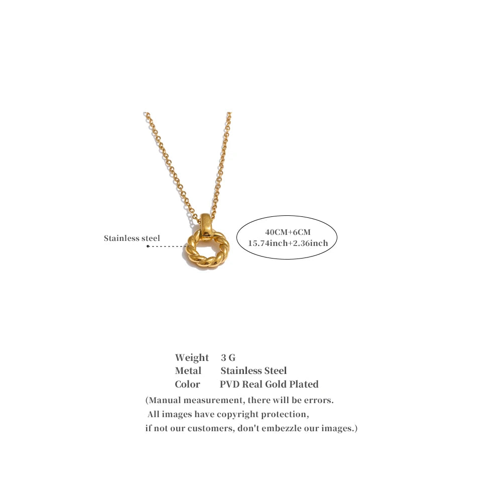 Braided Knot Pendant Necklace