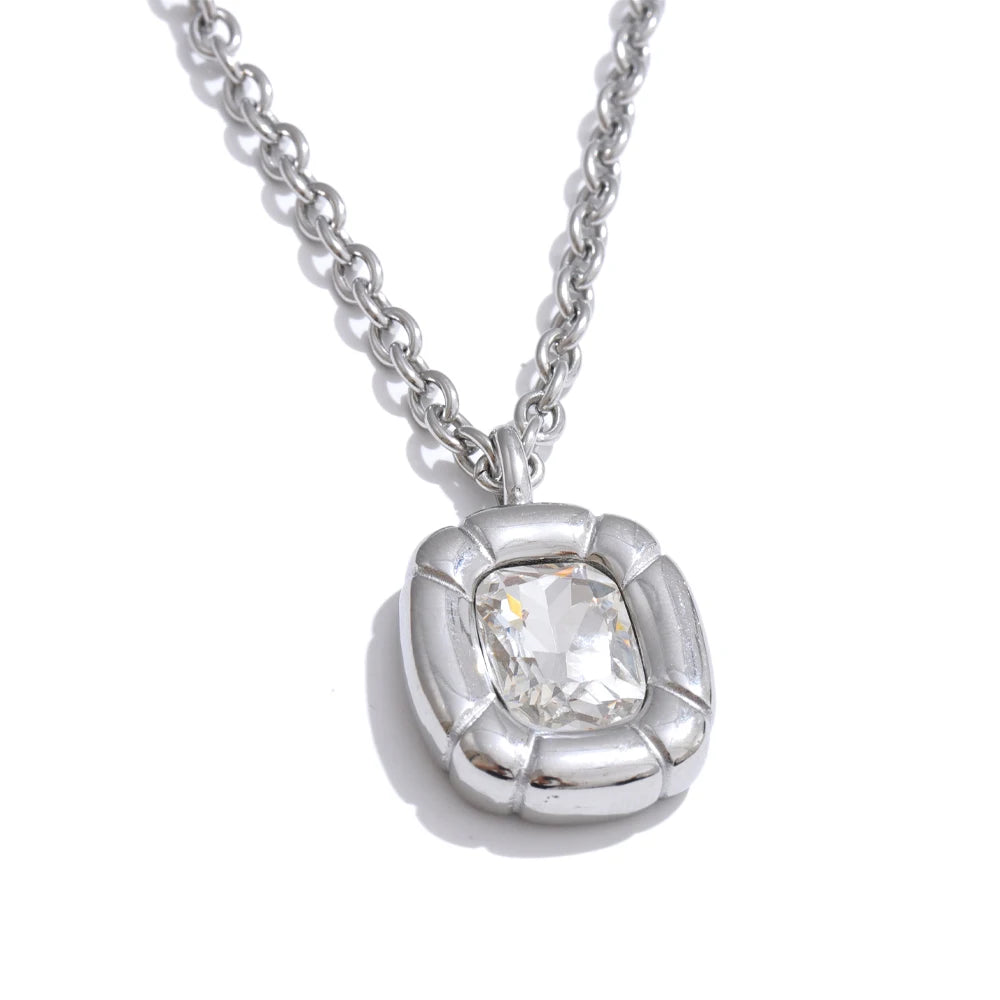 Framed Crystal Necklace &amp; Stud Set