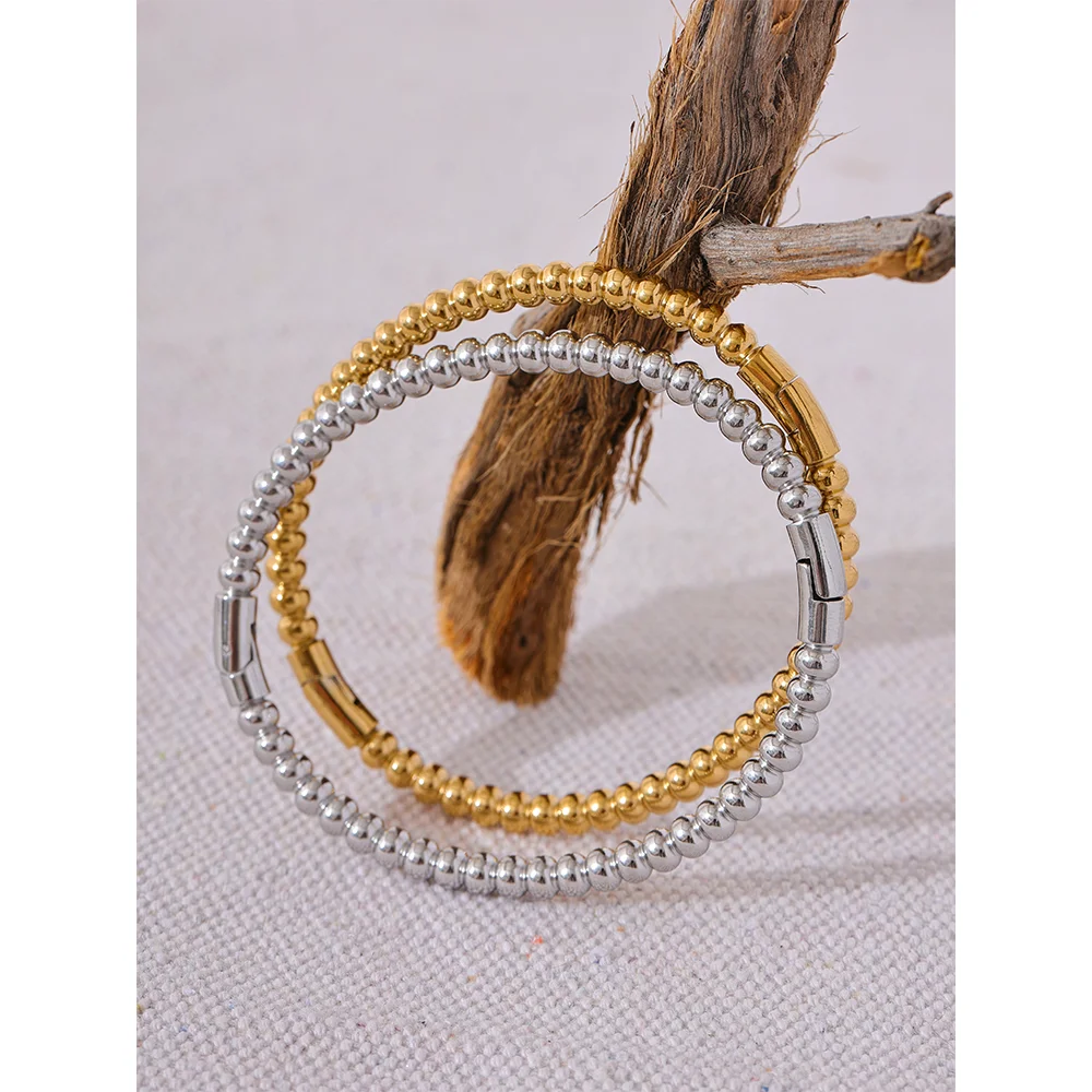 Golden Beaded Chain Bracelet