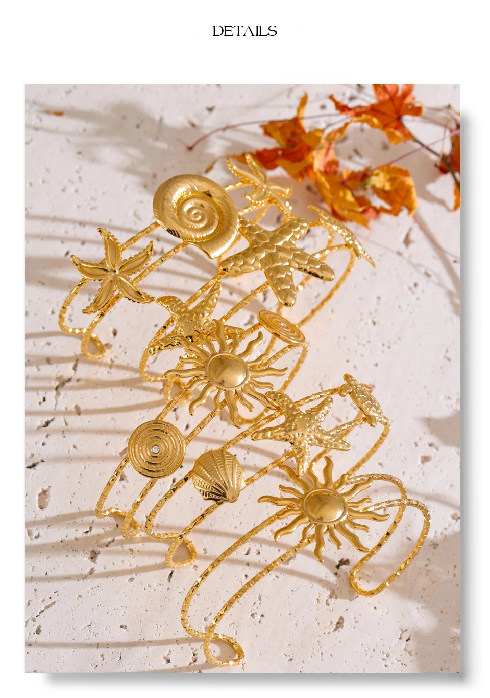Sun & Star Bangle Bracelet