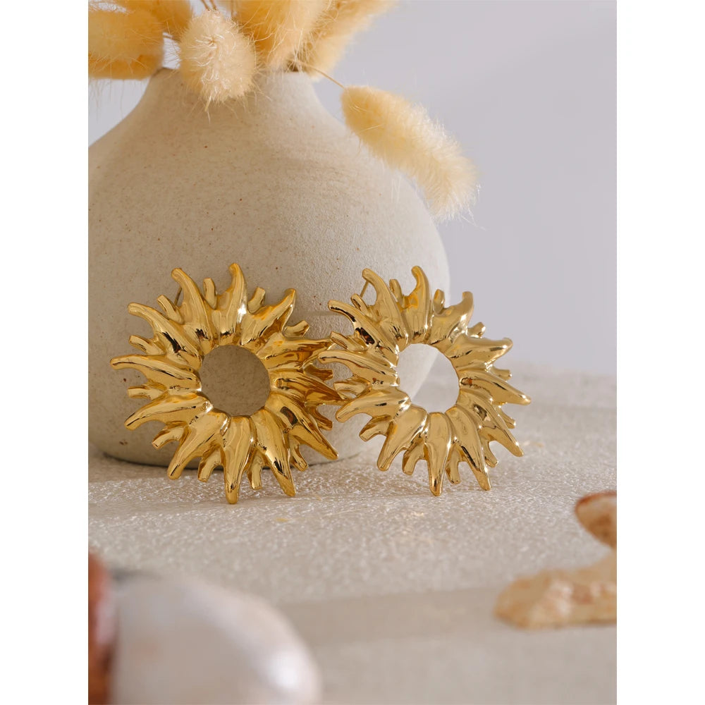Golden Sunburst Earrings