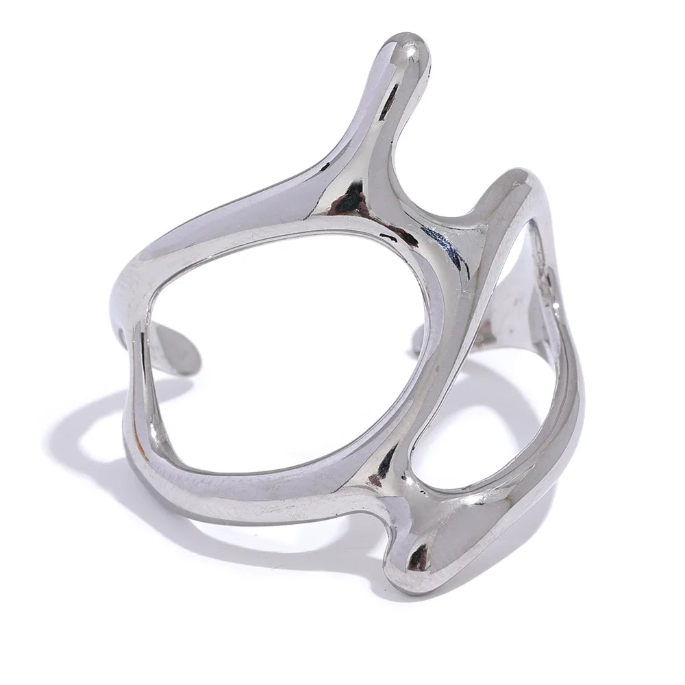 Modern Art Open Cuff Ring